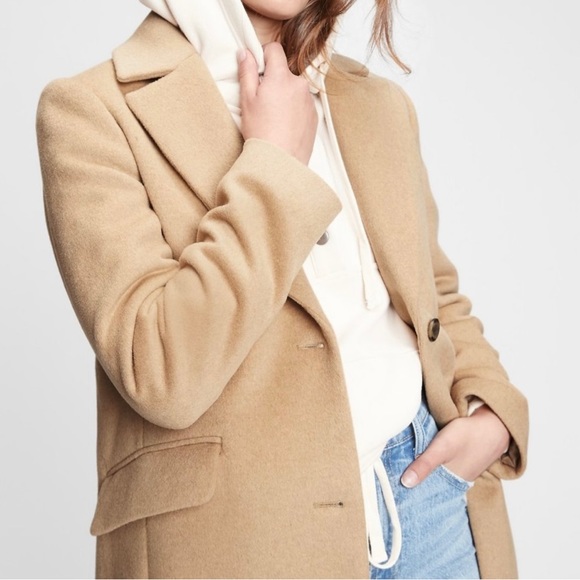 Gap Wool Blend Camel Coat XS-Petite - Picture 5 of 8